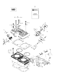 Cylinder, Exhaust Manifold (583)