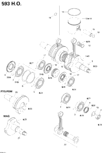 Crankshaft And Pistons (593 Ho)