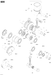Crankshaft And Pistons 600