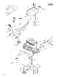 Engine Support And Muffler (670)
