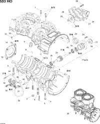 Crankcase, Water Pump And Oil Pump