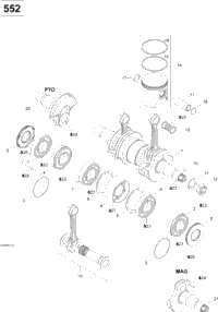 Crankshaft And Pistons 552
