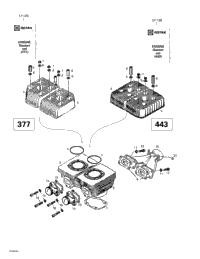 Cylinder, Exhaust Manifold (377, 443)