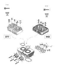 Cylinder, Exhaust Manifold (377, 443)