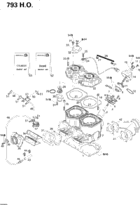 Cylinder, Exhaust Manifold And Reed Valve 793Ho