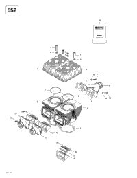 Cylinder, Exhaust Manifold (552)