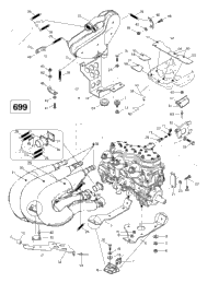 Engine Support And Muffler (699)