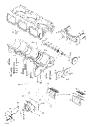 Crankcase, Reed Valve, Water Pump