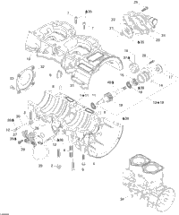 Crankcase, Water Pump And Oil Pump