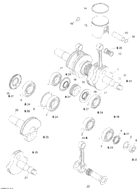 Crankshaft And Pistons 600Ho Sdi