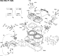 Cylinder, Exhaust Manifold And Reed Valve