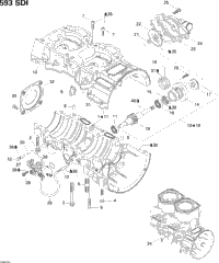 Crankcase, Water Pump And Oil Pump