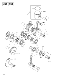 Crankshaft And Pistons (493, 593)