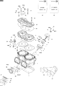 Cylinder, Exhaust Manifold And Reed Valve