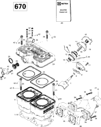 Cylinder And Exhaust Manifold 670