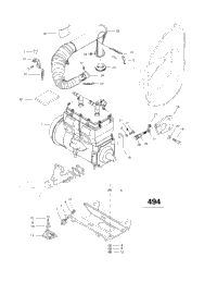 Engine Support And Muffler (494)