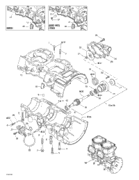 Crankcase, Water Pump And Oil Pump