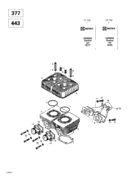 Cylinder, Exhaust Manifold (377, 443)