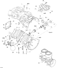 Crankcase, Water Pump And Oil Pump
