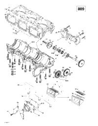 Crankcase, Reed Valve, Water Pump (809)