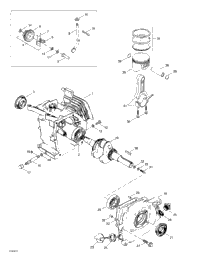 Crankcase, Barrel, Crankshaft, Piston