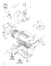 Engine Support And Muffler (443, 503)