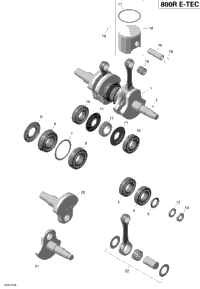 Crankshaft And Pistons - 800R E-Tec