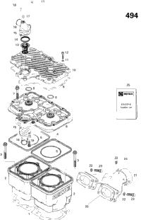 Cylinder And Exhaust Manifold 494