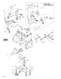 Engine Support And Muffler (494)