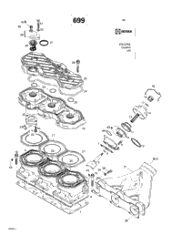Cylinder, Exhaust Manifold (699)