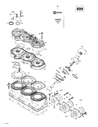 Cylinder, Exhaust Manifold (699)