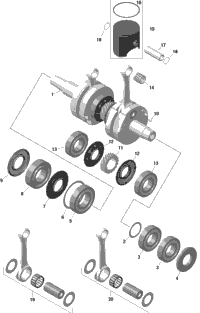 Engine - Crankshaft And Pistons - 598 Rs