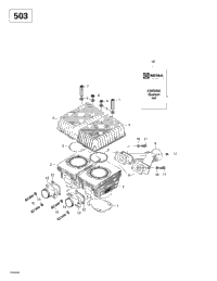 Cylinder, Exhaust Manifold (503)