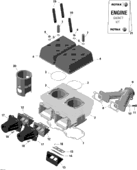 Cylinder, Exhaust Manifold And Reed Valve