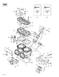 Cylinder, Exhaust Manifold (593)