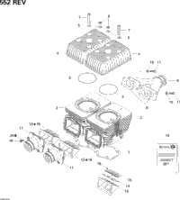 Cylinder, Exhaust Manifold And Reed Valve 1