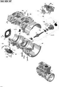 Crankcase, Water Pump And Oil Pump