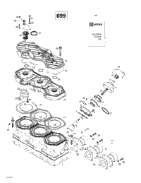 Cylinder, Exhaust Manifold (699)