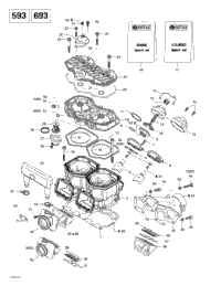 Cylinder, Exhaust Manifold, Reed Valve (593693)