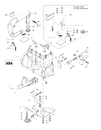 Engine Support And Muffler (494)