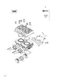 Cylinder, Exhaust Manifold (503)