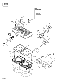 Cylinder, Exhaust Manifold (670)