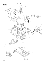 Engine Support And Muffler