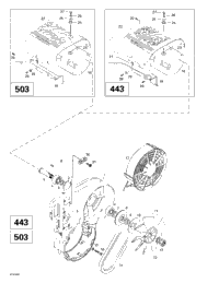 Cooling System Fan (503, 443)