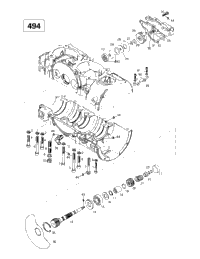 Crankcase, Rotary Valve, Water Pump (494)