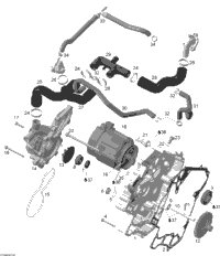 Waterpump, Alternator And Ignition Cover