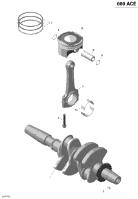 Crankshaft And Pistons - 600 Ace