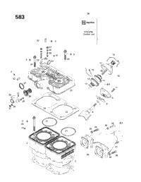 Cylinder, Exhaust Manifold (583)