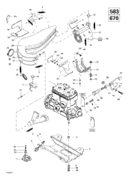 Engine Support And Muffler (583, 670)