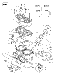 Cylinder, Exhaust Manifold, Reed Valve
